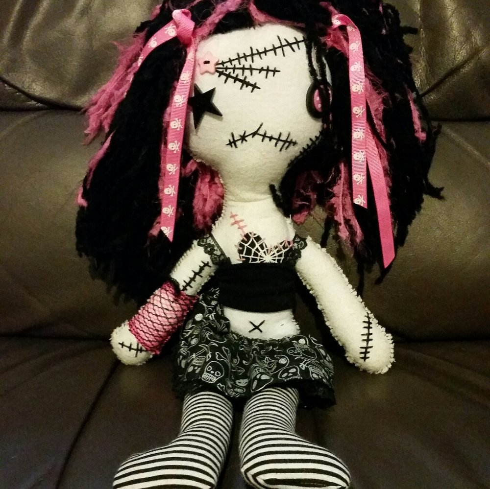 Handmade Goth Rag Doll